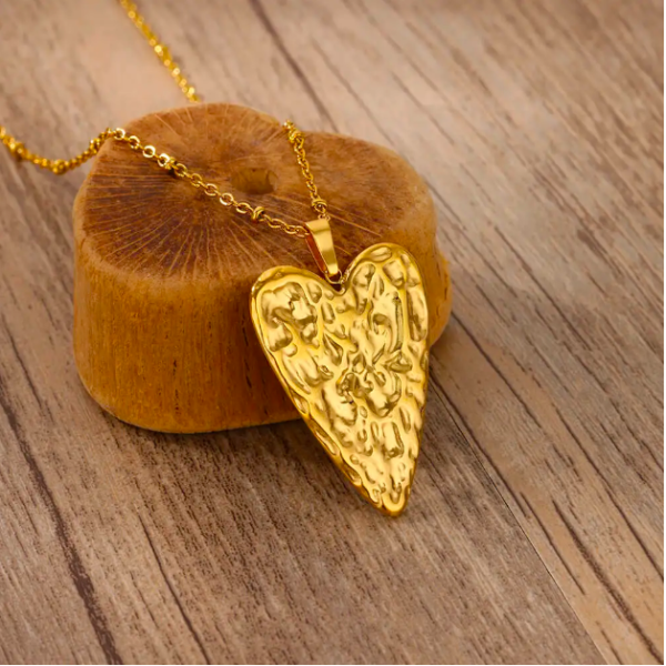 Collar Corazón Martillado - Imagen 4