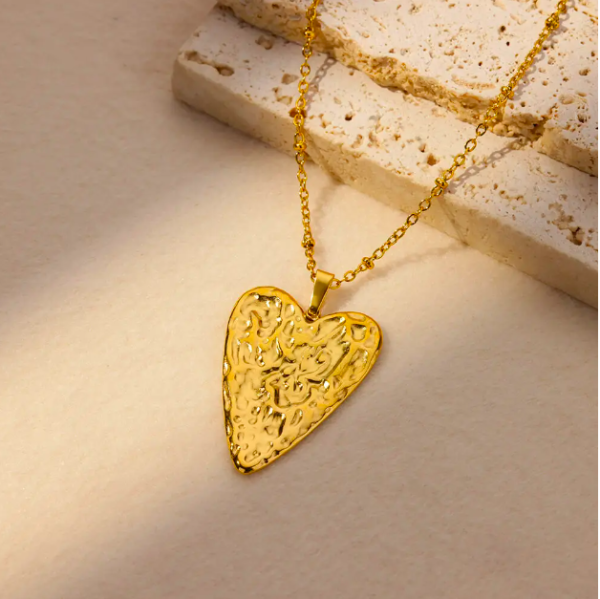 Collar Corazón Martillado - Imagen 3