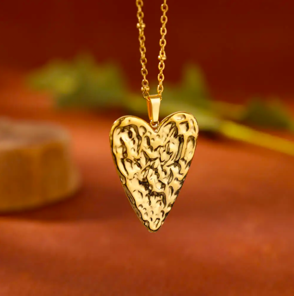 Collar Corazón Martillado - Imagen 2