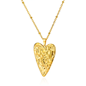 Collar Corazón Martillado