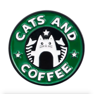 Broche Cats and Cofee