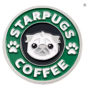 Broche Starpugs cofee